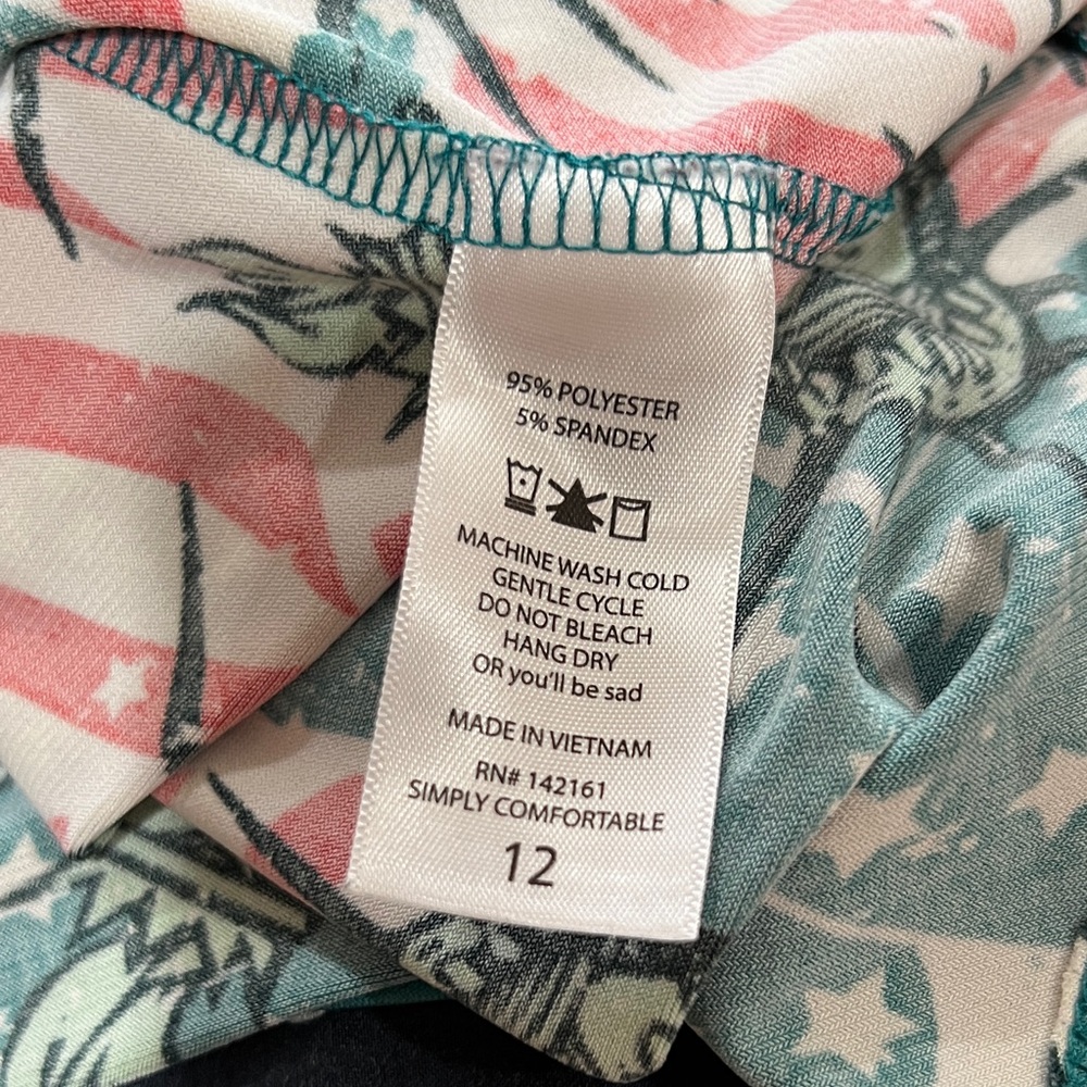 LulaRoe Statue of Liberty Dress size 12 - Picture 8 of 8